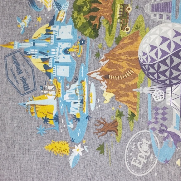 Walt Disney World Compass Map Discover The Magic Sweatshirt Size 2xl - Picture 13 of 14